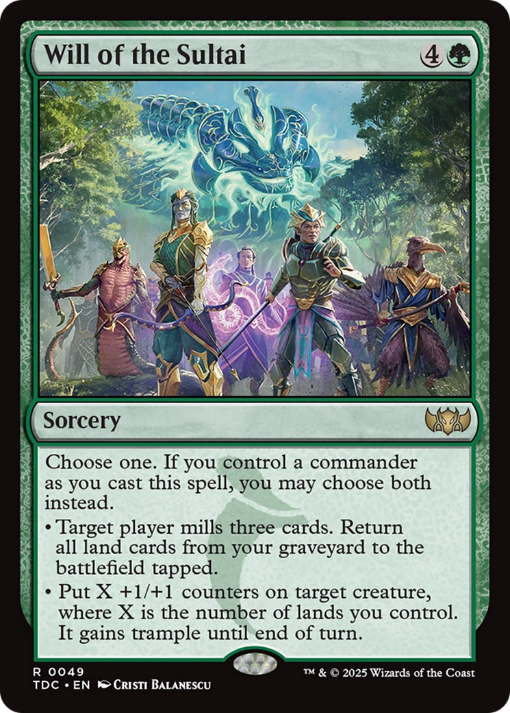 Will of the Sultai [Tarkir: Dragonstorm Commander] | Gear Gaming Fayetteville