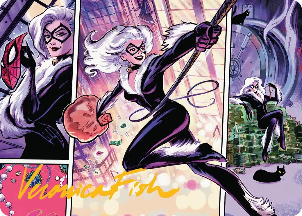 Black Cat, Cunning Thief Art Card (Gold-Stamped Signature) [Marvel's Spider-Man Art Series] | Gear Gaming Fayetteville