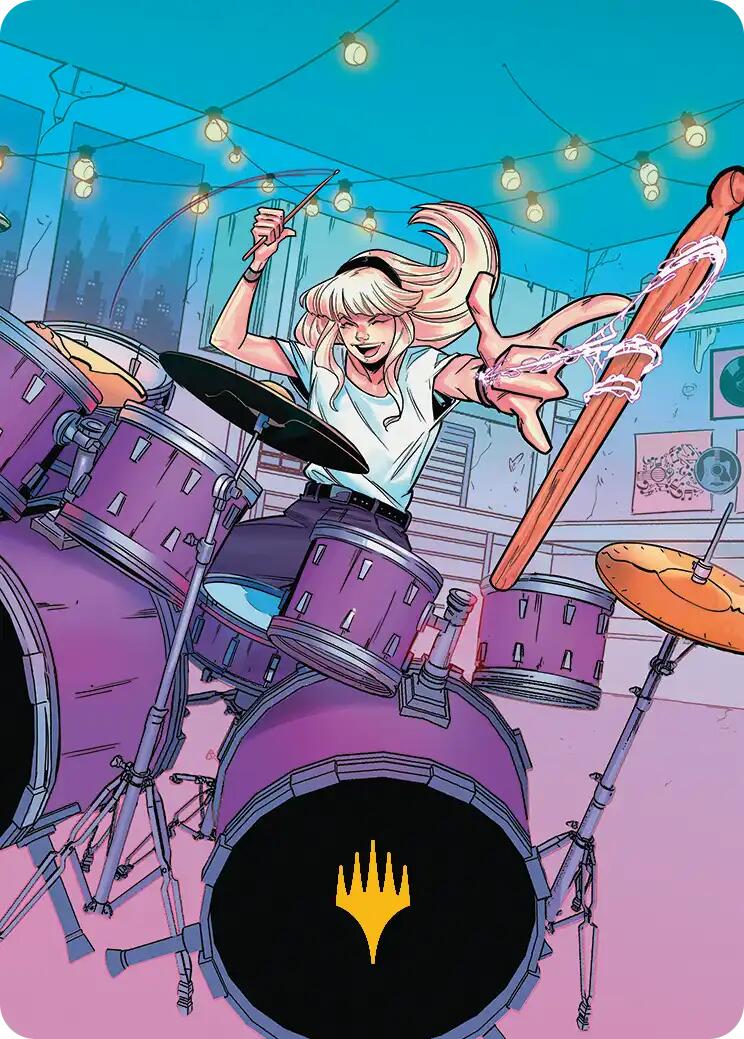 Gwen Stacy Art Card (Gold-Stamped Planeswalker Symbol) (34/54) [Marvel's Spider-Man Art Series] | Gear Gaming Fayetteville