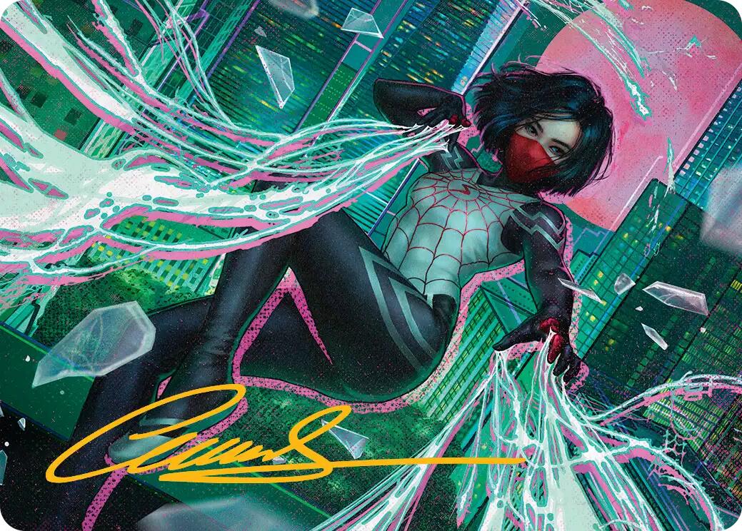 Silk, Web Weaver Art Card (29/54) (Gold-Stamped Signature) [Marvel's Spider-Man Art Series] | Gear Gaming Fayetteville