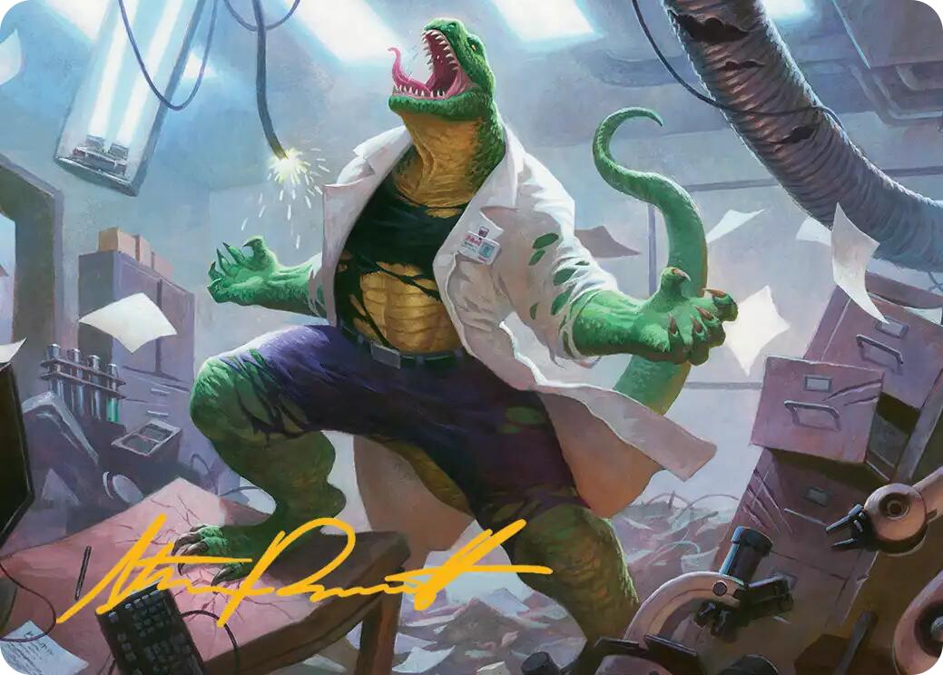 Lizard, Connors's Curse Art Card (Gold-Stamped Signature) [Marvel's Spider-Man Art Series] | Gear Gaming Fayetteville