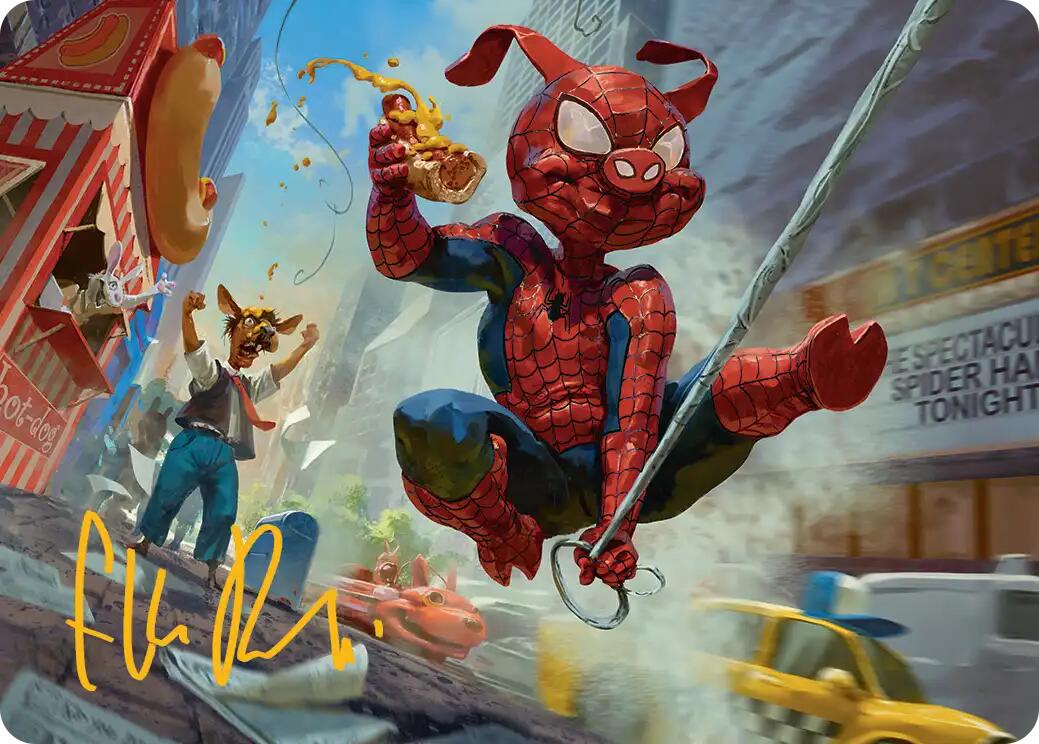 Spider-Ham, Peter Porker Art Card (Gold-Stamped Signature) [Marvel's Spider-Man Art Series] | Gear Gaming Fayetteville