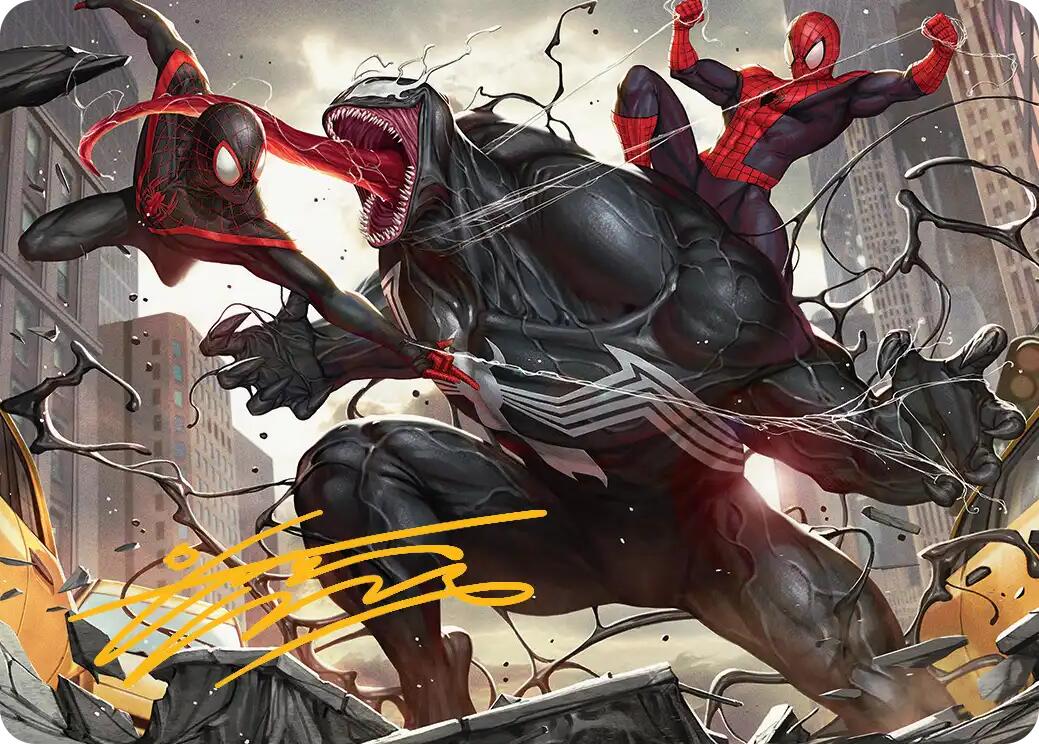 Terrific Team-Up Art Card (Gold-Stamped Signature) [Marvel's Spider-Man Art Series] | Gear Gaming Fayetteville