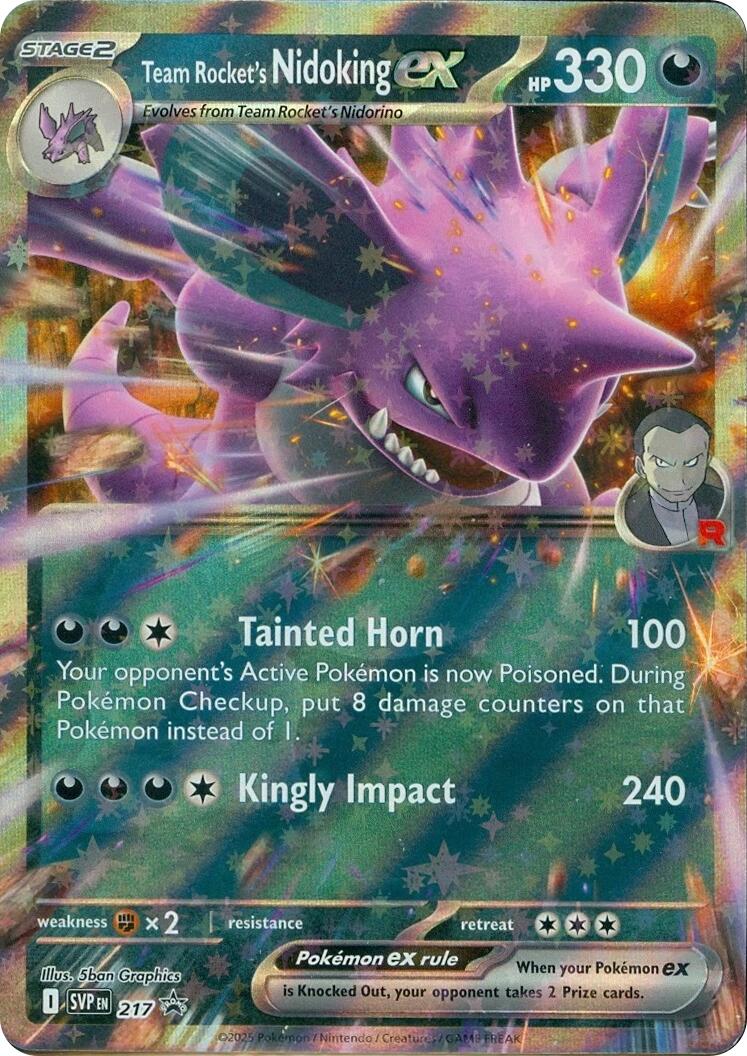 Team Rocket's Nidoking ex (217) [Scarlet & Violet: Black Star Promos] | Gear Gaming Fayetteville