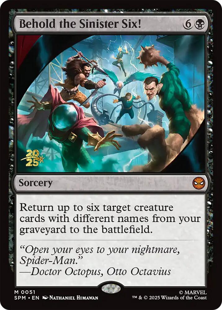 Behold the Sinister Six! [Marvel's Spider-Man Prerelease Promos] | Gear Gaming Fayetteville