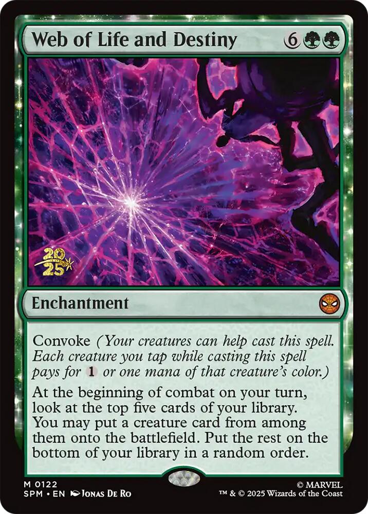 Web of Life and Destiny [Marvel's Spider-Man Prerelease Promos] | Gear Gaming Fayetteville