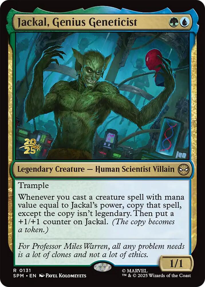 Jackal, Genius Geneticist [Marvel's Spider-Man Prerelease Promos] | Gear Gaming Fayetteville