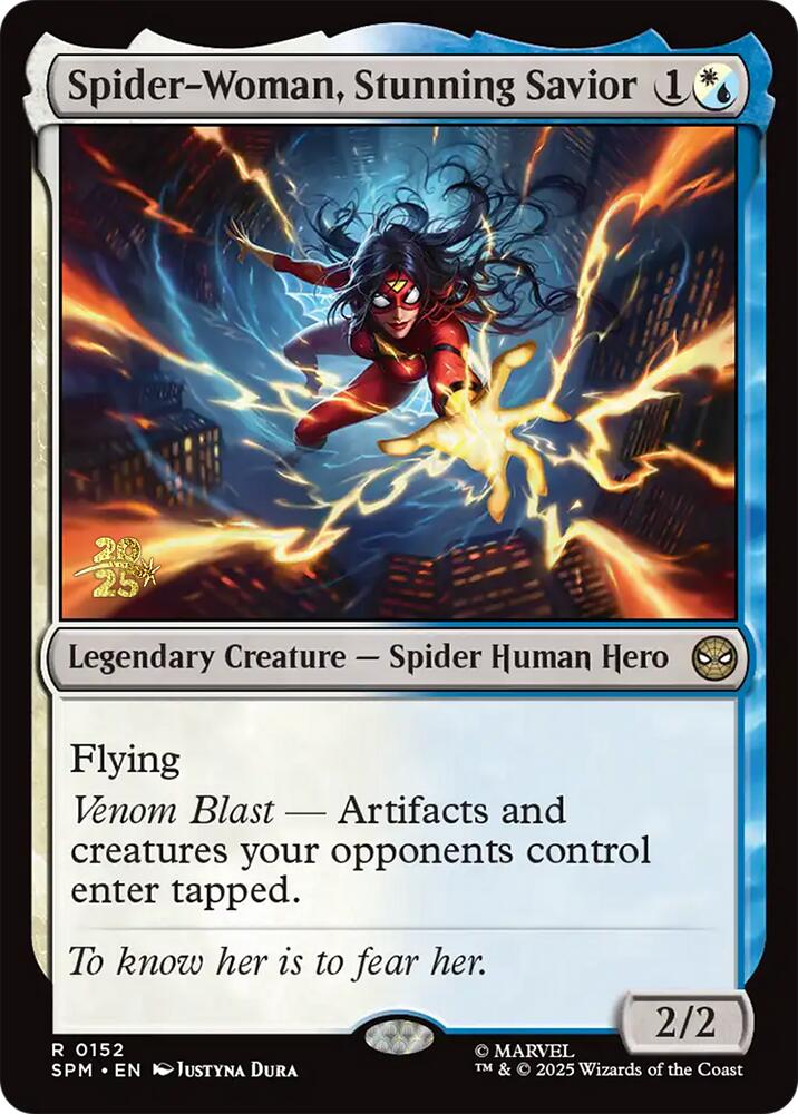 Spider-Woman, Stunning Savior [Marvel's Spider-Man Prerelease Promos] | Gear Gaming Fayetteville