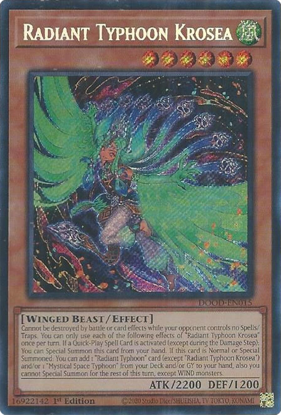 Radiant Typhoon Krosea [DOOD-EN015] Secret Rare | Gear Gaming Fayetteville