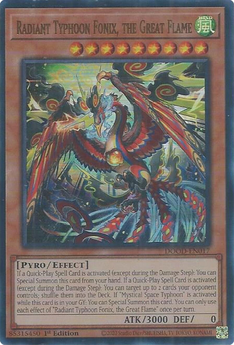 Radiant Typhoon Fonix, the Great Flame [DOOD-EN017] Ultra Rare | Gear Gaming Fayetteville