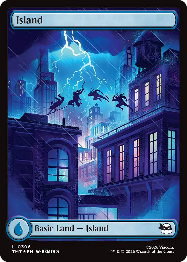 Island (0306) (Surge Foil) [Teenage Mutant Ninja Turtles] | Gear Gaming Fayetteville