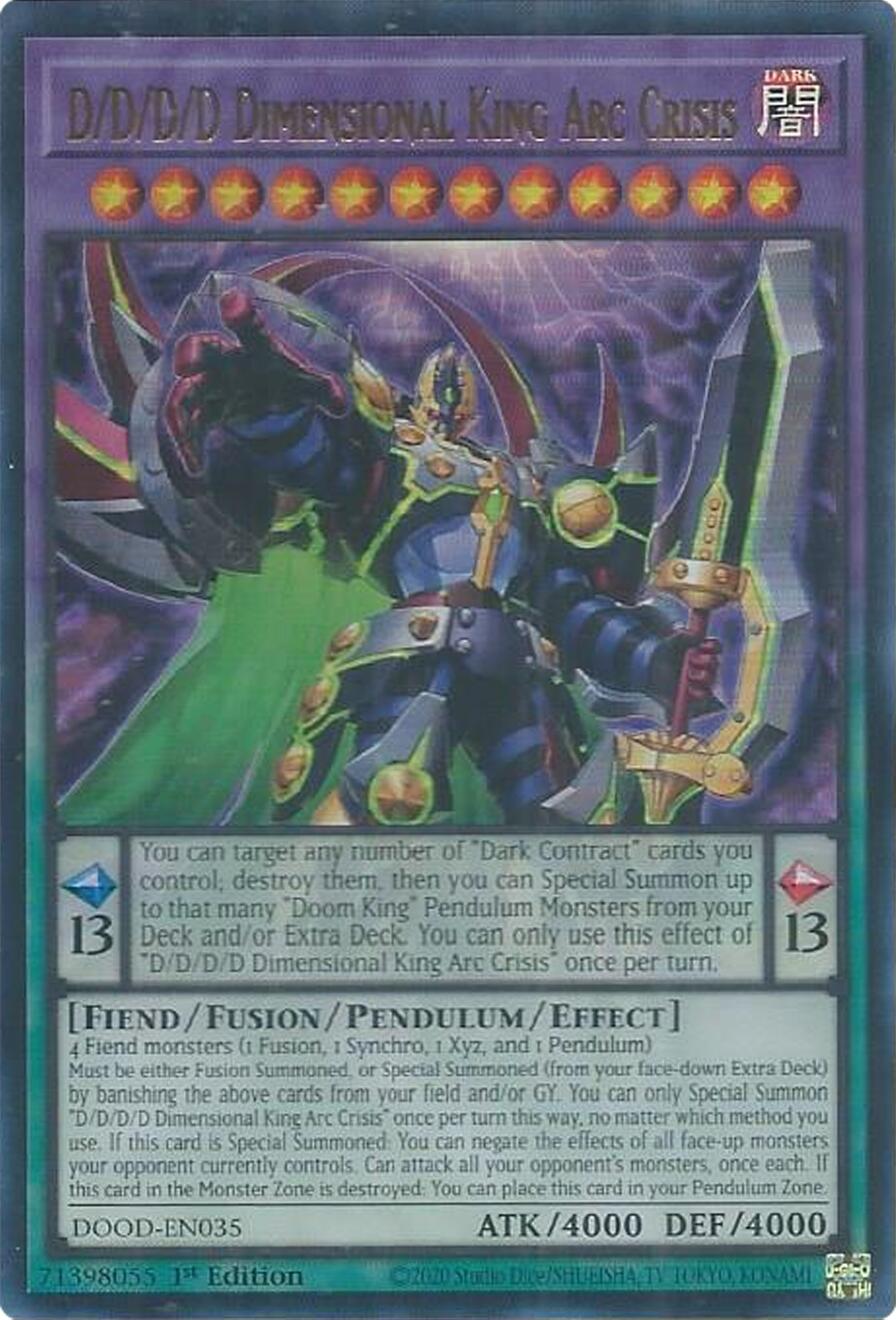 D/D/D/D Dimensional King Arc Crisis [DOOD-EN035] Ultra Rare | Gear Gaming Fayetteville
