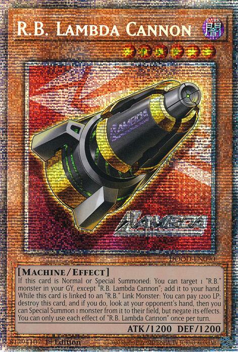 R.B. Lambda Cannon (Starlight Rare) [DOOD-EN090] Starlight Rare | Gear Gaming Fayetteville