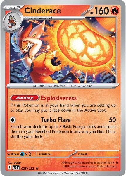 Cinderace (028/132) [Mega Evolution: Base Set] | Gear Gaming Fayetteville