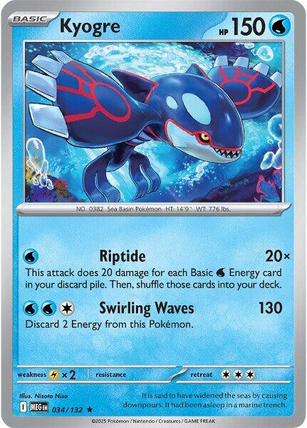 Kyogre (034/132) [Mega Evolutions: Base Set] | Gear Gaming Fayetteville