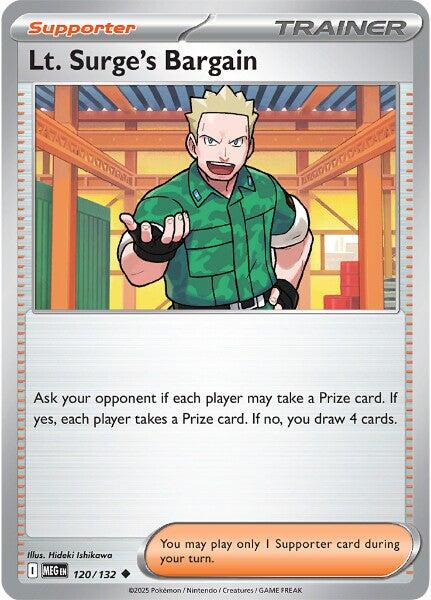 Lt. Surge's Bargain (120/132) [Mega Evolutions: Base Set] | Gear Gaming Fayetteville