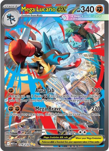 Mega Lucario ex (179/132) [Mega Evolution: Base Set] | Gear Gaming Fayetteville