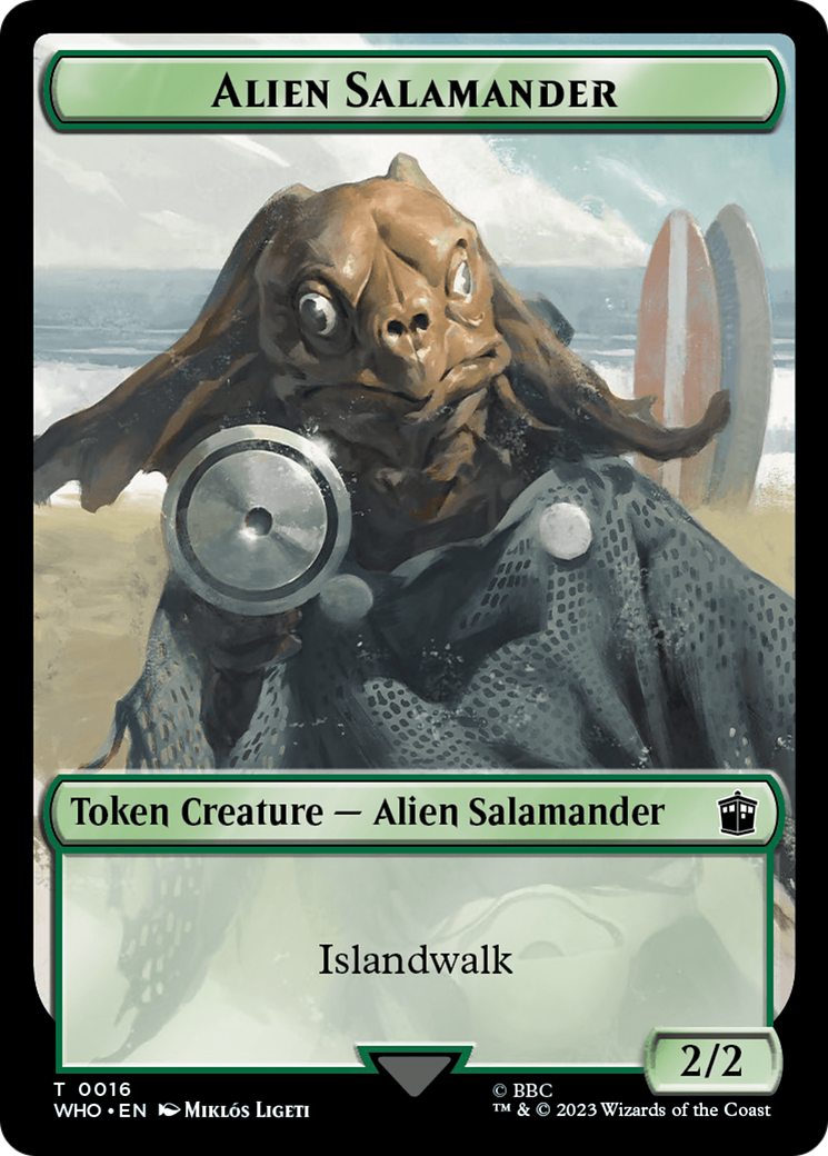 Alien Rhino // Alien Salamander Double-Sided Token [Doctor Who Tokens] | Gear Gaming Fayetteville