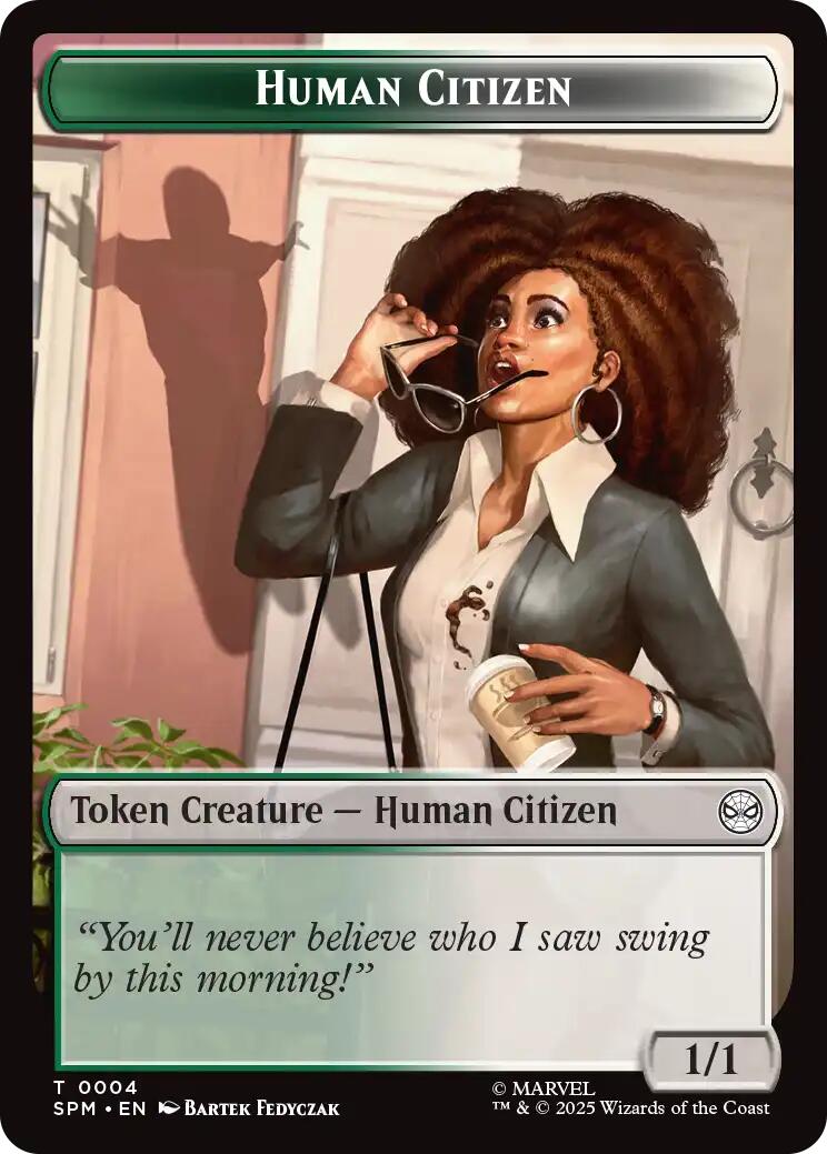 Human Citizen // Treasure Double-Sided Token [Marvel's Spider-Man Tokens] | Gear Gaming Fayetteville