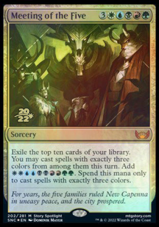 Meeting of the Five [Streets of New Capenna Prerelease Promos] | Gear Gaming Fayetteville
