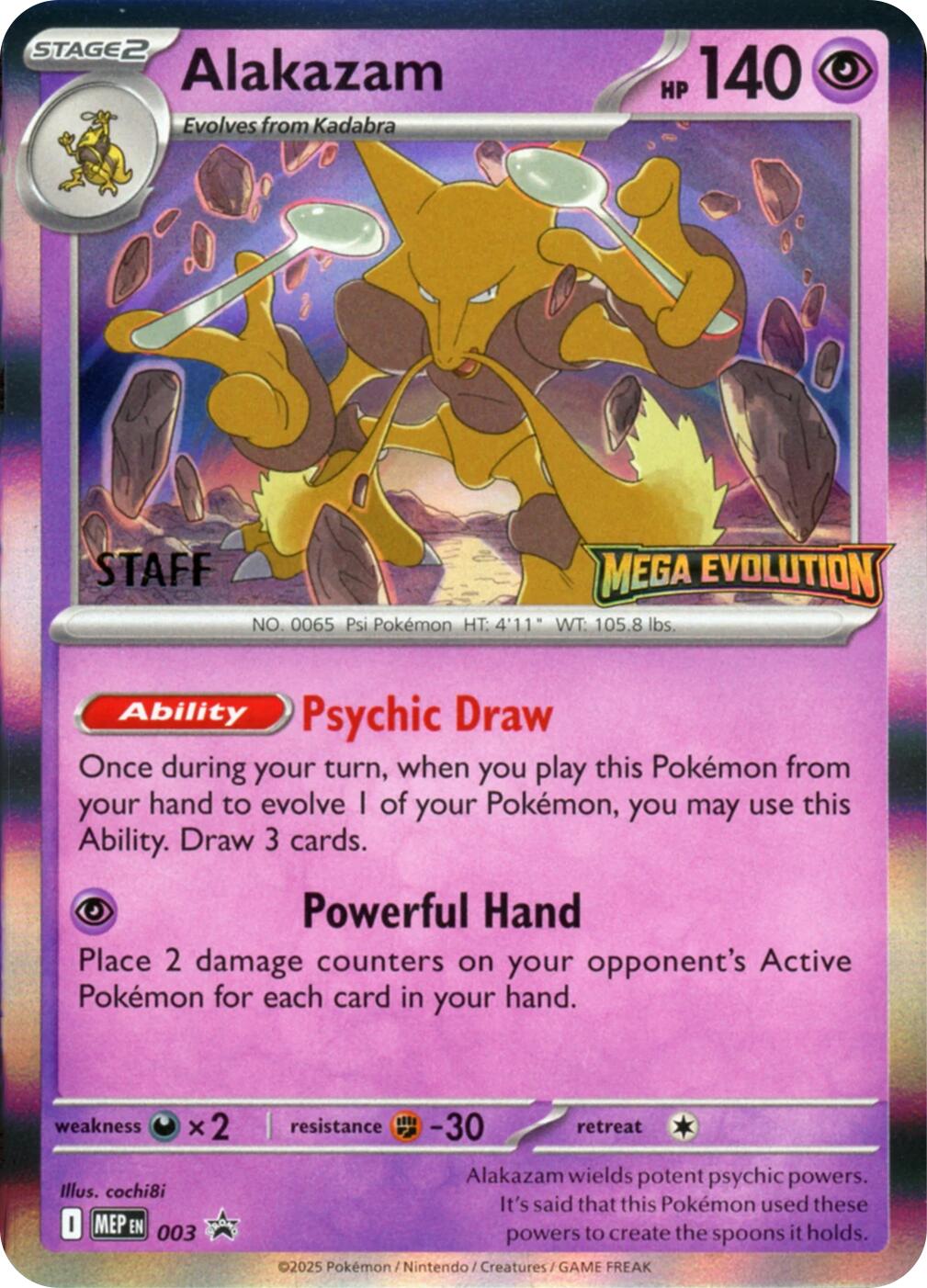 Alakazam (003) (Staff) [Mega Evolutions Promo] | Gear Gaming Fayetteville