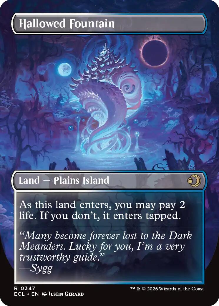 Hallowed Fountain (Borderless) [Lorwyn Eclipsed] | Gear Gaming Fayetteville