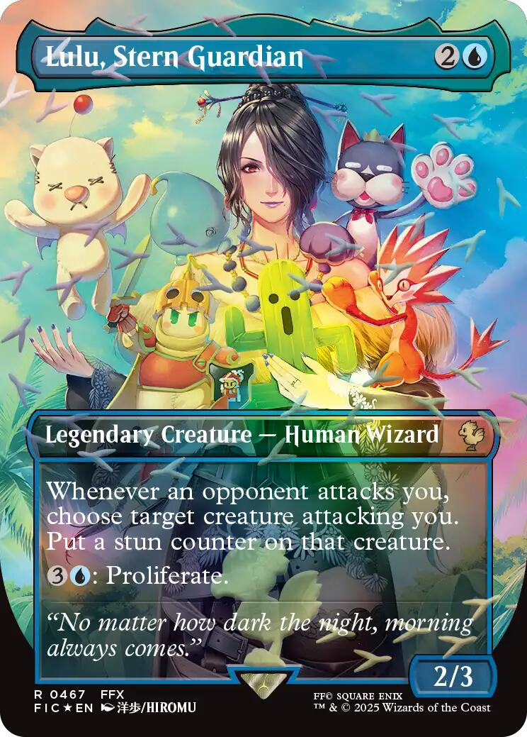 Lulu, Stern Guardian (Borderless) (Chocobo Track Foil) [FINAL FANTASY Commander] | Gear Gaming Fayetteville