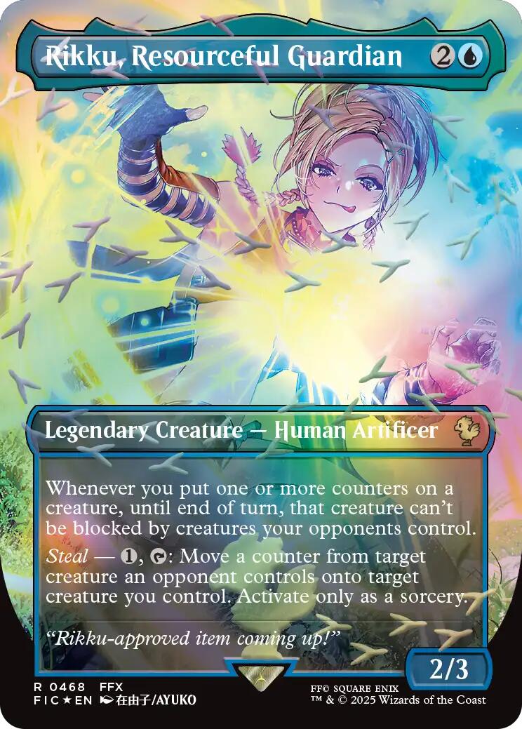 Rikku, Resourceful Guardian (Borderless) (Chocobo Track Foil) [FINAL FANTASY Commander] | Gear Gaming Fayetteville