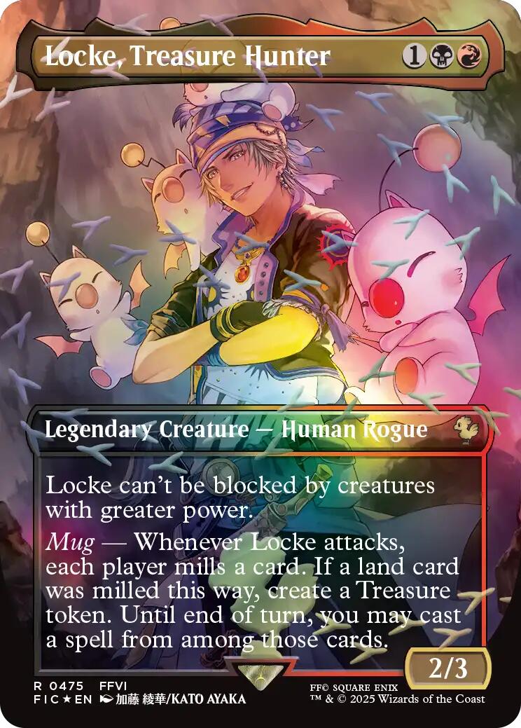Locke, Treasure Hunter (Borderless) (Chocobo Track Foil) [FINAL FANTASY Commander] | Gear Gaming Fayetteville