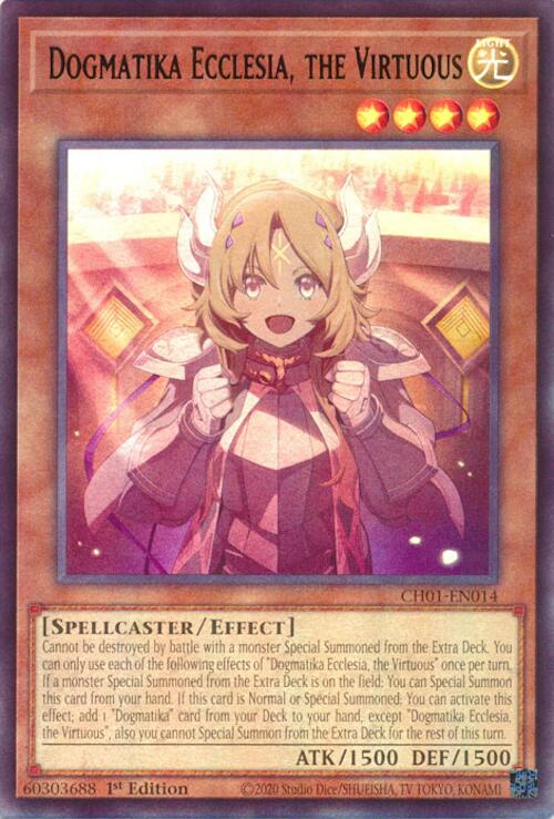 Dogmatika Ecclesia, the Virtuous [CH01-EN014] Ultra Rare | Gear Gaming Fayetteville