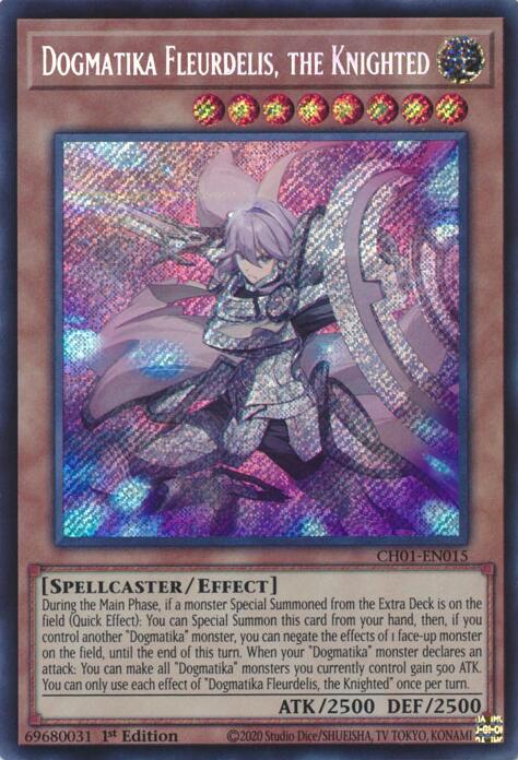Dogmatika Fleurdelis, the Knighted (Secret Rare) [CH01-EN015] Secret Rare | Gear Gaming Fayetteville