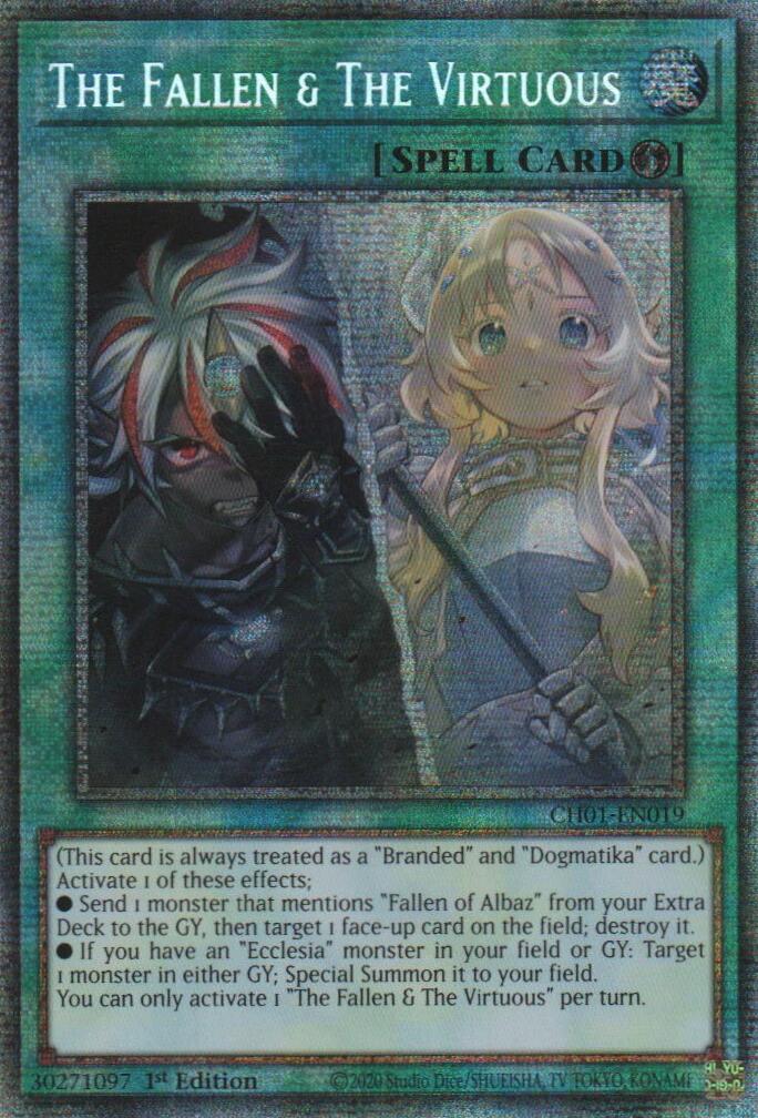 The Fallen & The Virtuous (Starlight Rare) [CH01-EN019] Starlight Rare | Gear Gaming Fayetteville