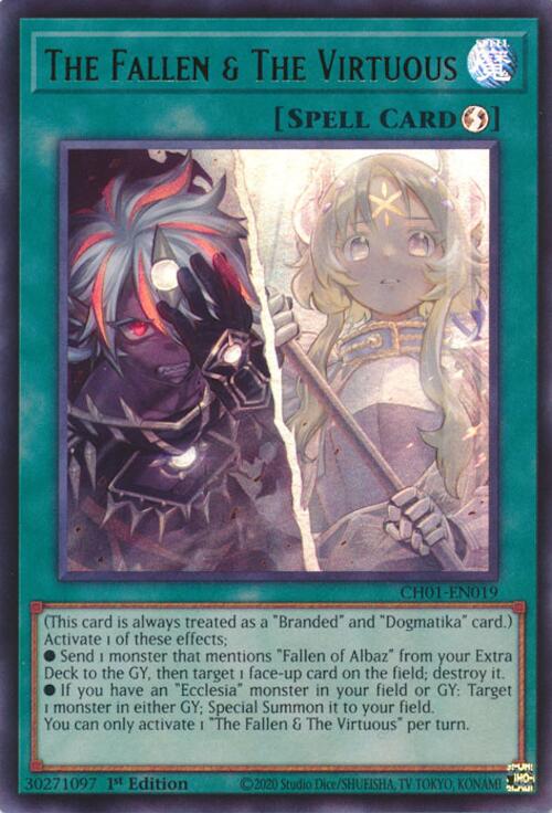 The Fallen & The Virtuous [CH01-EN019] Ultra Rare | Gear Gaming Fayetteville