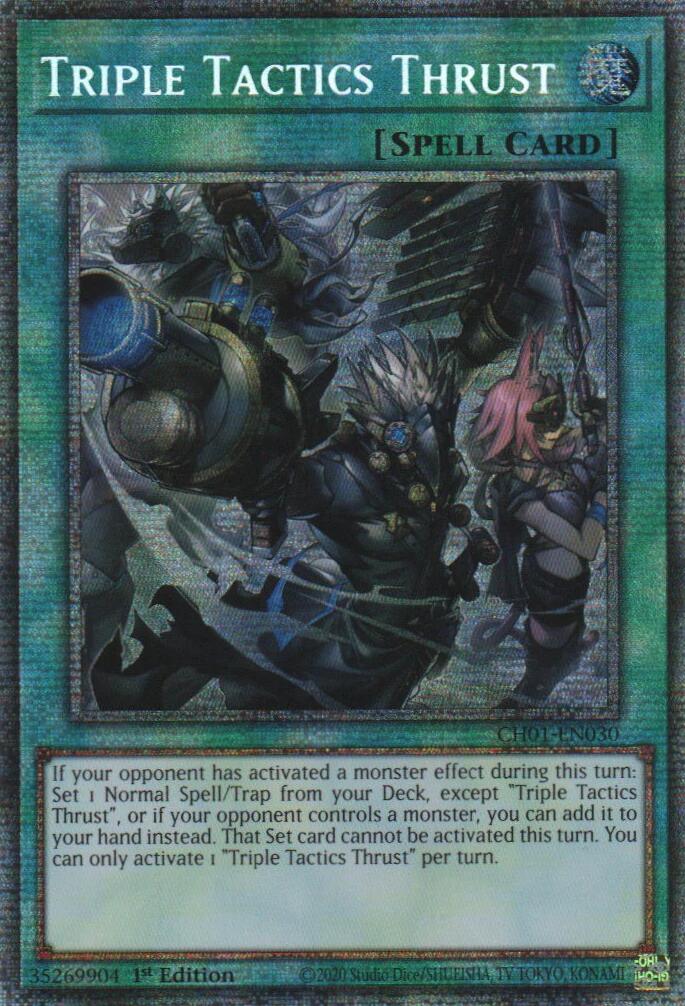Triple Tactics Thrust (Starlight Rare) [CH01-EN030] Starlight Rare | Gear Gaming Fayetteville