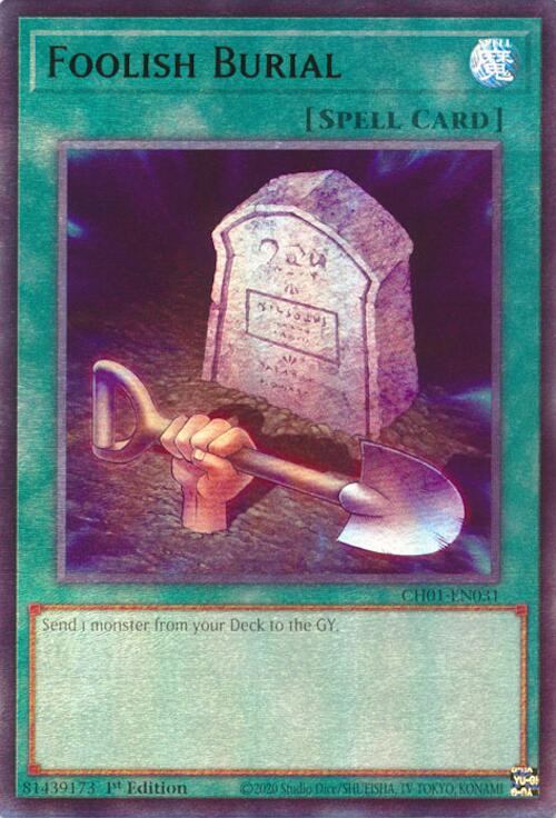 Foolish Burial [CH01-EN031] Ultra Rare | Gear Gaming Fayetteville