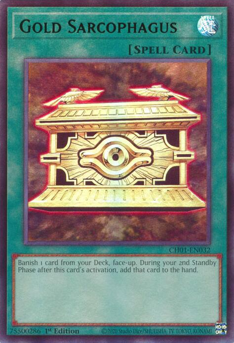 Gold Sarcophagus [CH01-EN032] Ultra Rare | Gear Gaming Fayetteville