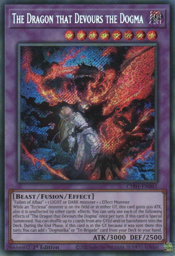 The Dragon that Devours the Dogma (Secret Rare) [CH01-EN041] Secret Rare | Gear Gaming Fayetteville