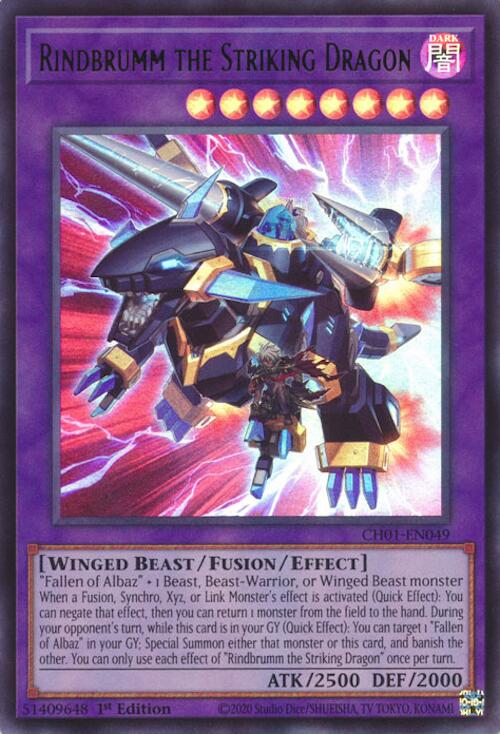 Rindbrumm the Striking Dragon [CH01-EN049] Ultra Rare | Gear Gaming Fayetteville