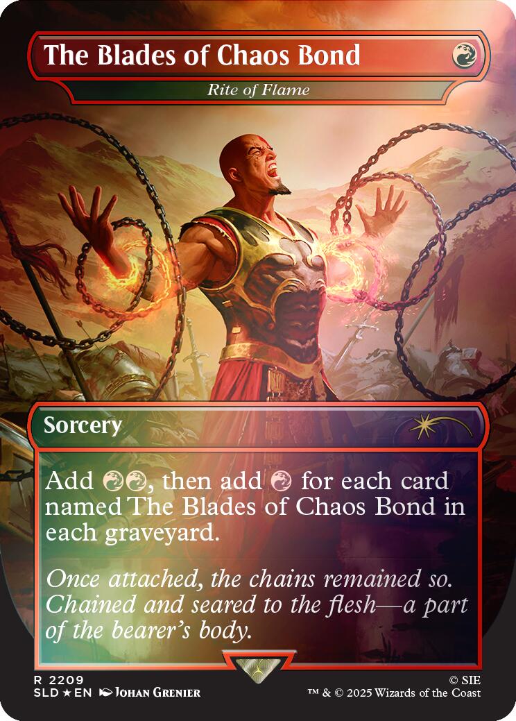 The Blades of Chaos Bond - Rite of Flame (Rainbow Foil) [Secret Lair Drop Series] | Gear Gaming Fayetteville
