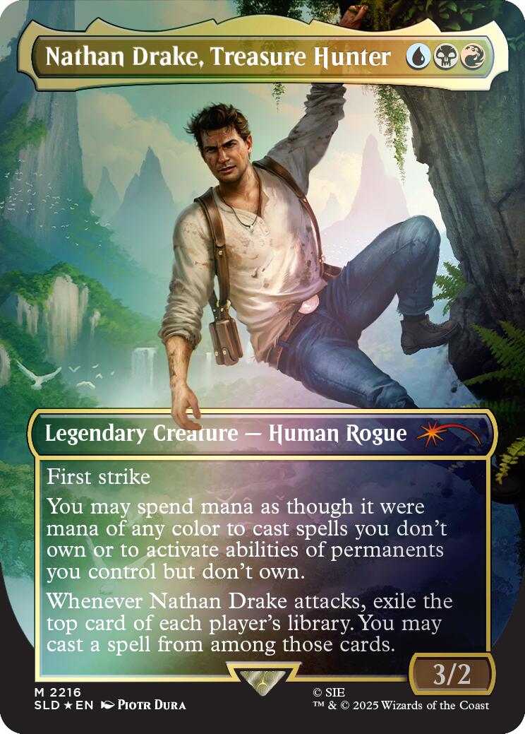 Nathan Drake, Treasure Hunter (Rainbow Foil) [Secret Lair Drop Series] | Gear Gaming Fayetteville