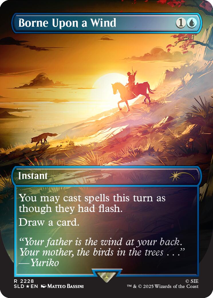 Borne Upon a Wind (Rainbow Foil) [Secret Lair Drop Series] | Gear Gaming Fayetteville