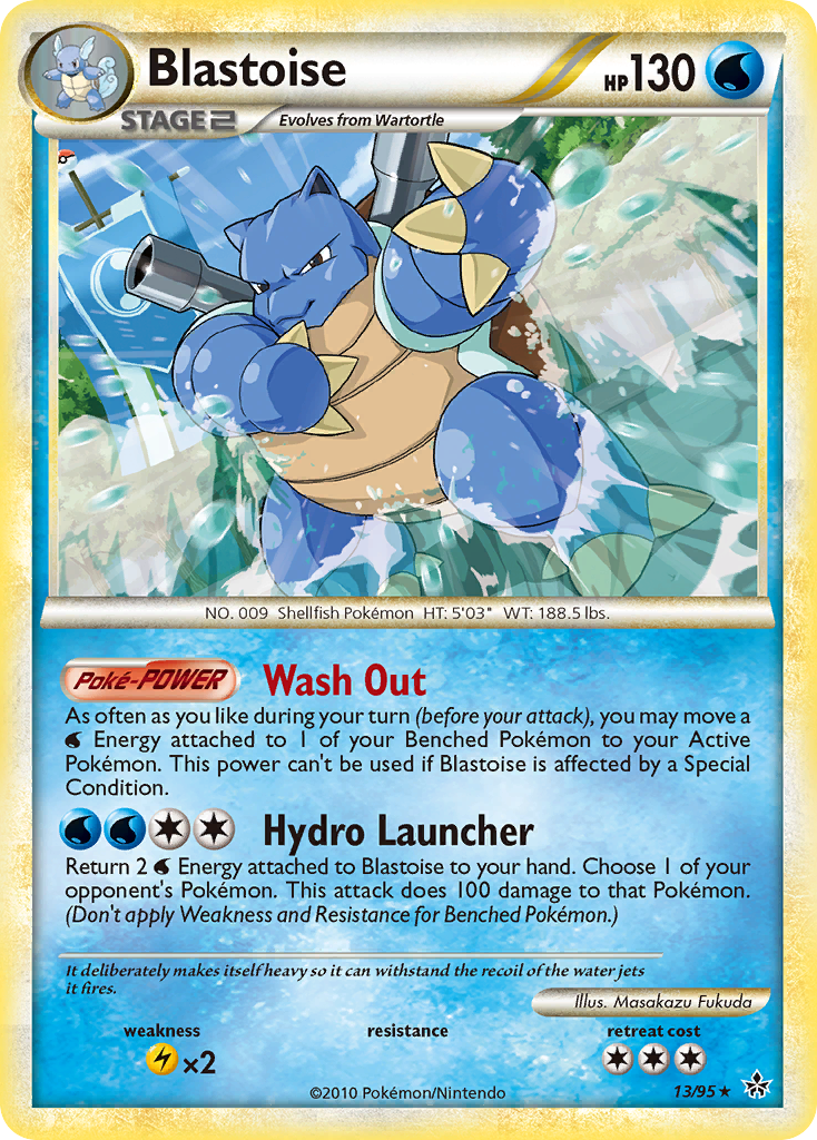 Blastoise (13/95) [HeartGold & SoulSilver: Unleashed] | Gear Gaming Fayetteville