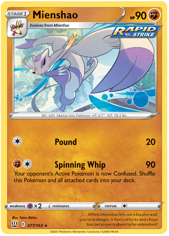 Mienshao (077/163) [Sword & Shield: Battle Styles] | Gear Gaming Fayetteville