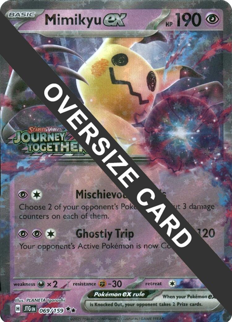 Mimikyu ex (069/159) (Journey Together Stamped) (Jumbo Card) [Miscellaneous Cards] | Gear Gaming Fayetteville