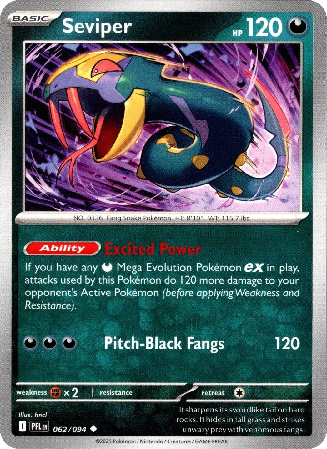 Seviper (062/094) [Mega Evolution: Phantasmal Flames] | Gear Gaming Fayetteville
