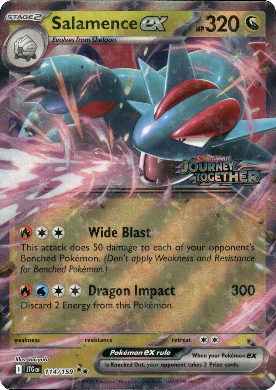 Salamence ex (114/159) (Journey Together Stamped) [Scarlet & Violet: Journey Together] | Gear Gaming Fayetteville