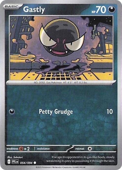 Gastly (054/094) (Reverse Holo) [Mega Evolution: Phantasmal Flames] | Gear Gaming Fayetteville