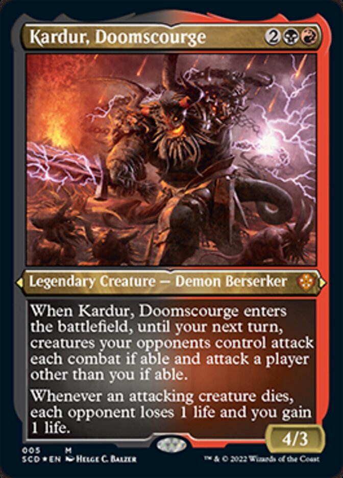 Kardur, Doomscourge (Foil Etched) [Starter Commander Decks] | Gear Gaming Fayetteville