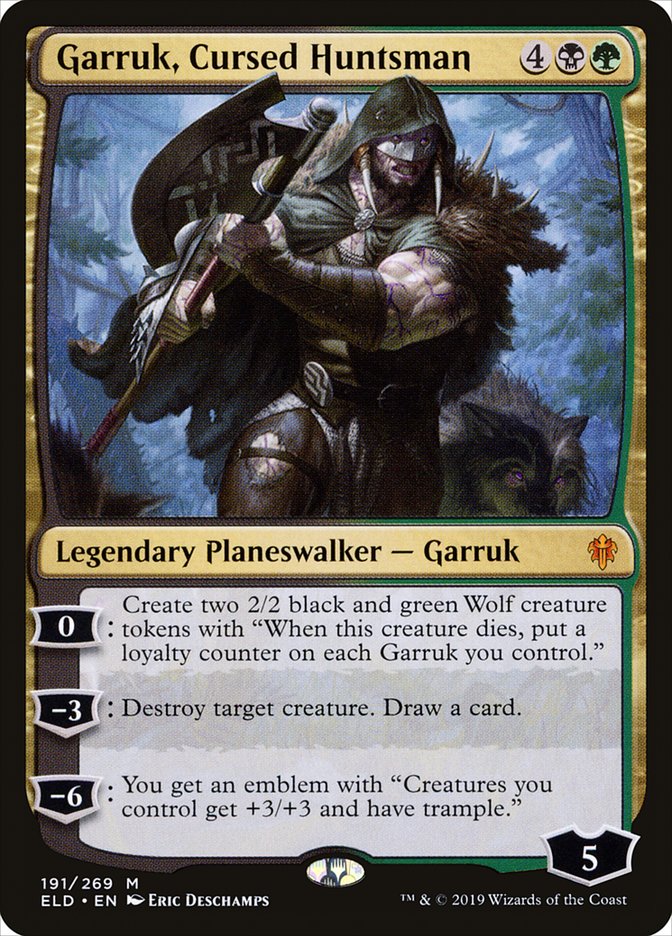 Garruk, Cursed Huntsman [Throne of Eldraine] | Gear Gaming Fayetteville