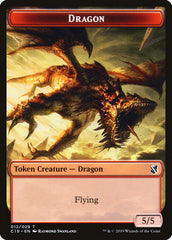 Heart-Piercer Manticore // Dragon Double-Sided Token [Commander 2019 Tokens] | Gear Gaming Fayetteville